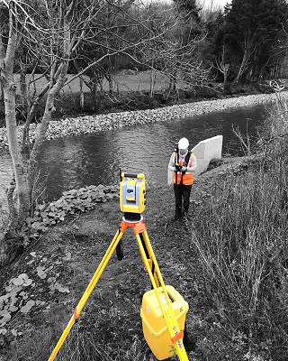 Engineer conducting a hydrographic survey