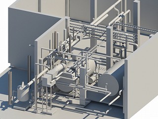 3D Render of plant room